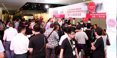 來(lái)自世界各地的買家登記入場(chǎng)參觀
