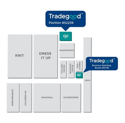 圖二：Tradegood展位示意圖  (展團(tuán)展位號(hào)為52239，配對(duì)展位號(hào)為51725)