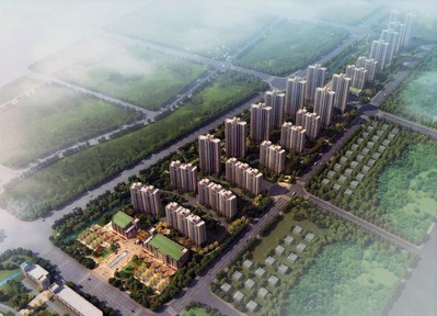 碧溪新區(qū)聚合佳苑二期項(xiàng)目東南側(cè)鳥(niǎo)瞰圖