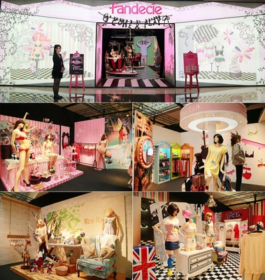 芬狄詩POP UP STORE藝術概念店，夢幻甜美的Dreaming Girl，活力率性的模特在演繹Sisterhood、森女精靈的New Naturals田園夢境、Lucie's World悅動的魔幻世界展區(qū)