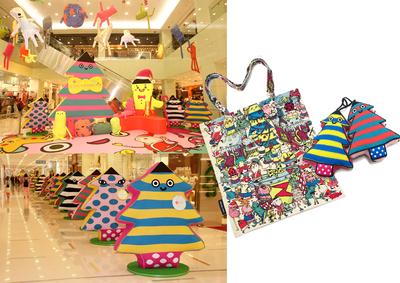 海港城 kidX 幻變成色彩繽紛的外星世界，滿布溫暖的冷織圣誕樹，更推出圣誕期間限定紀(jì)念品，為“香港血癌基金”籌款。